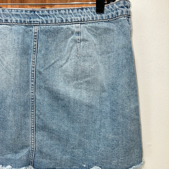 BlankNYC Asymmetrical Denim Wrap Skirt - Picture 12 of 14